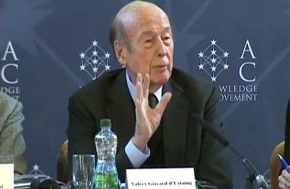 Mr Valéry Giscard d’Estaing, Honorary President of Atomium Culture and former President of France